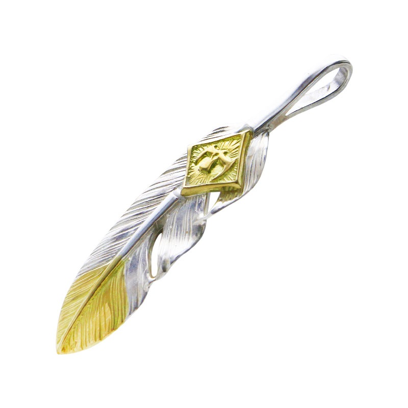 K18美品羽モチーフゴールドチャーム　2298K2504 K18美品羽モチーフゴールドチャーム2298K2504