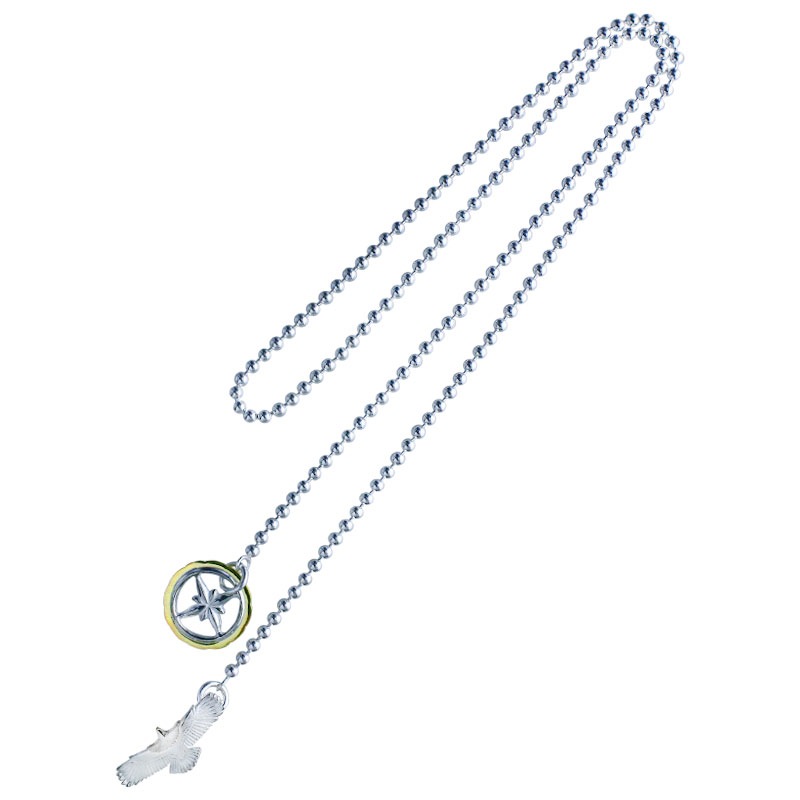 eagle eg-05/925 hook K18YG outside/SV925 inside star wheel SV925 Ball chain