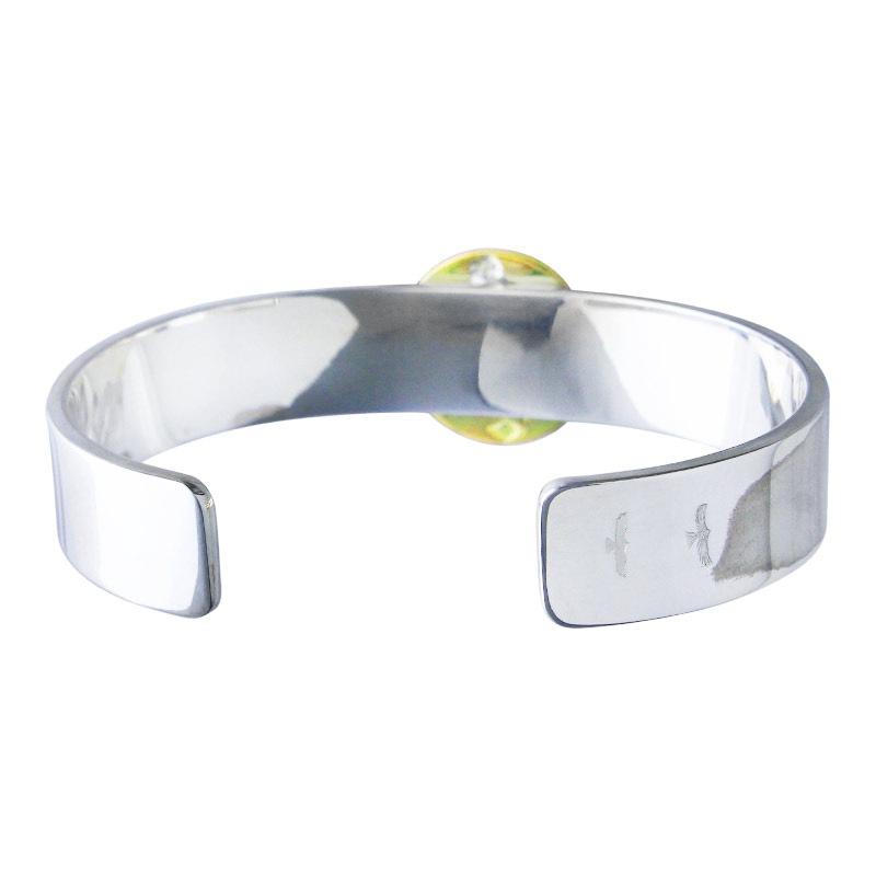 M plain bangle 12mm coral 5×7 K18 cup×3 eagle K18 medicine wheel