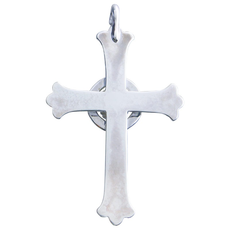 cross pendant arabesque medicine wheel opal 6×8 cup