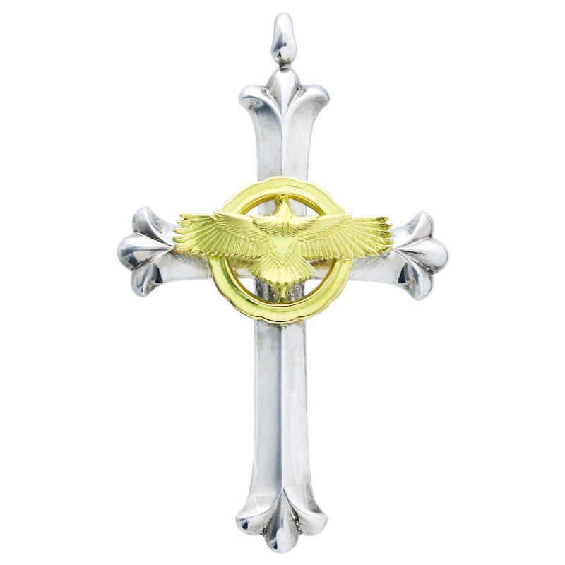 cross pendant K18 star designed reversible wheel eagle eg-05/K18