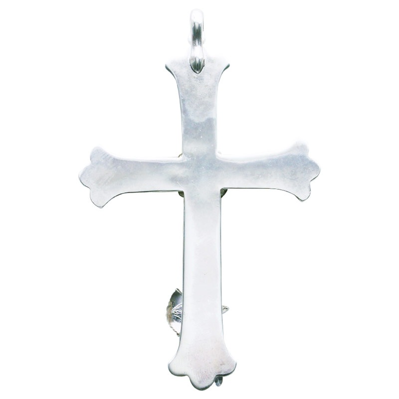 cross pendant eagle eg-05/925 rainbow topaz 6×8 cup