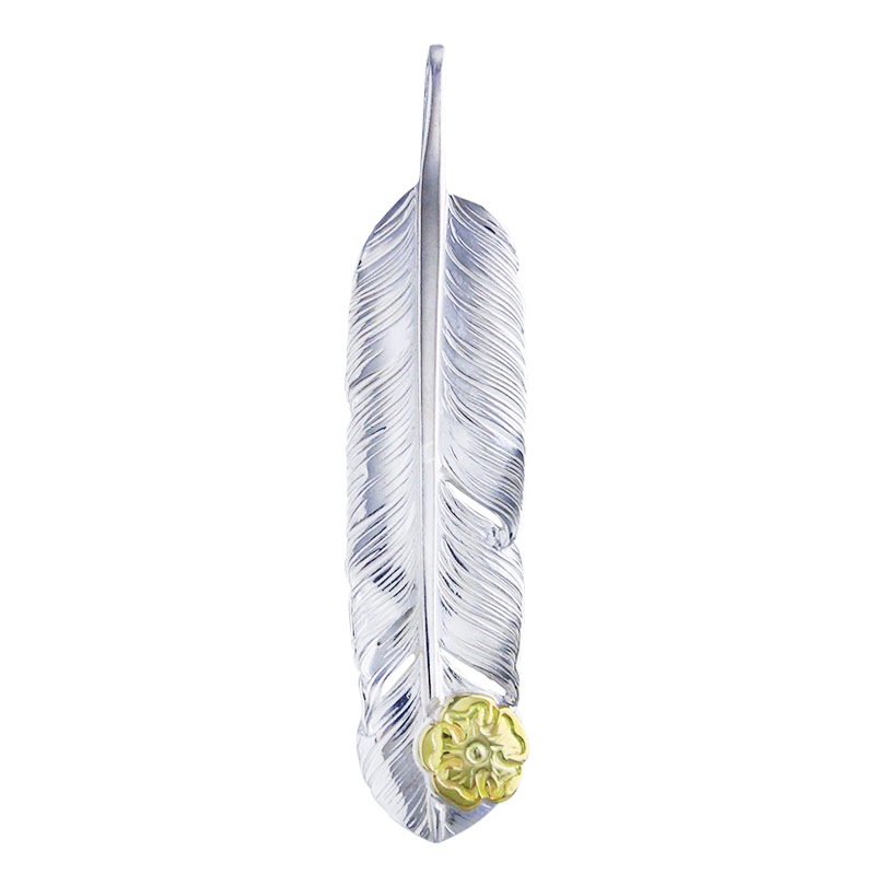 M feather 01 S K18 flower metal