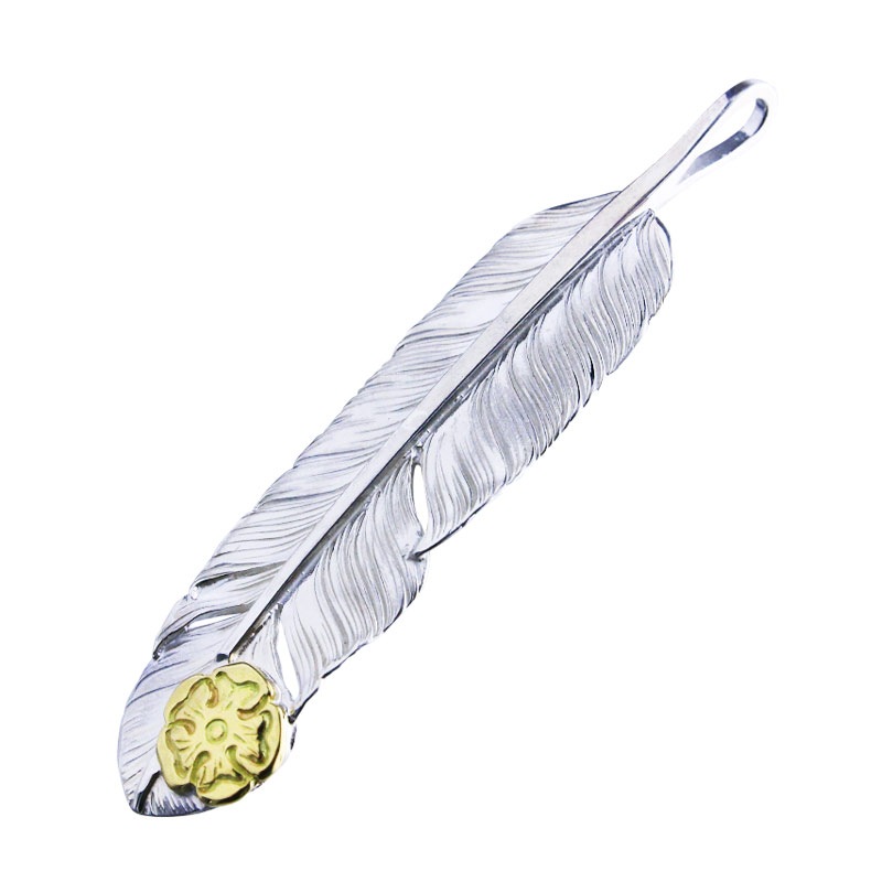 M feather 01 S K18 flower metal