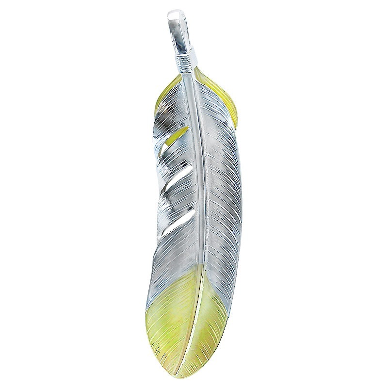 L feather K18 top 01 L K18 heart feather 01 turquoise 6×8 cup