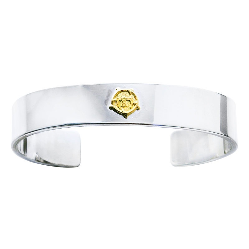 M plain bangle 12mm arabesque K18 eagle metal