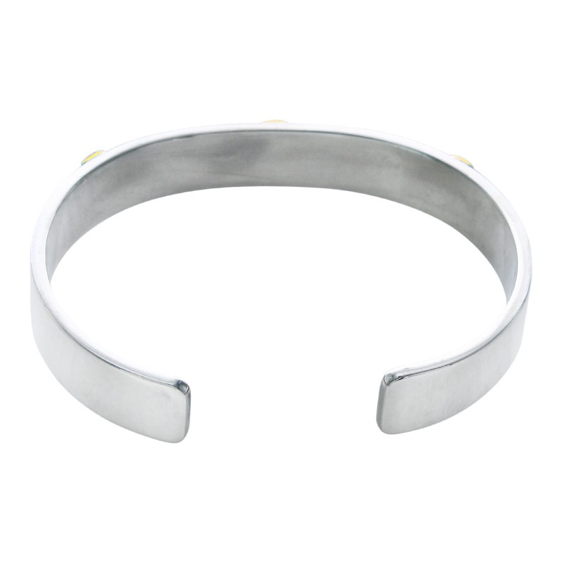 M plain bangle 10mm M K18 flower metal x3 | Bangle | TAROWASHIMI