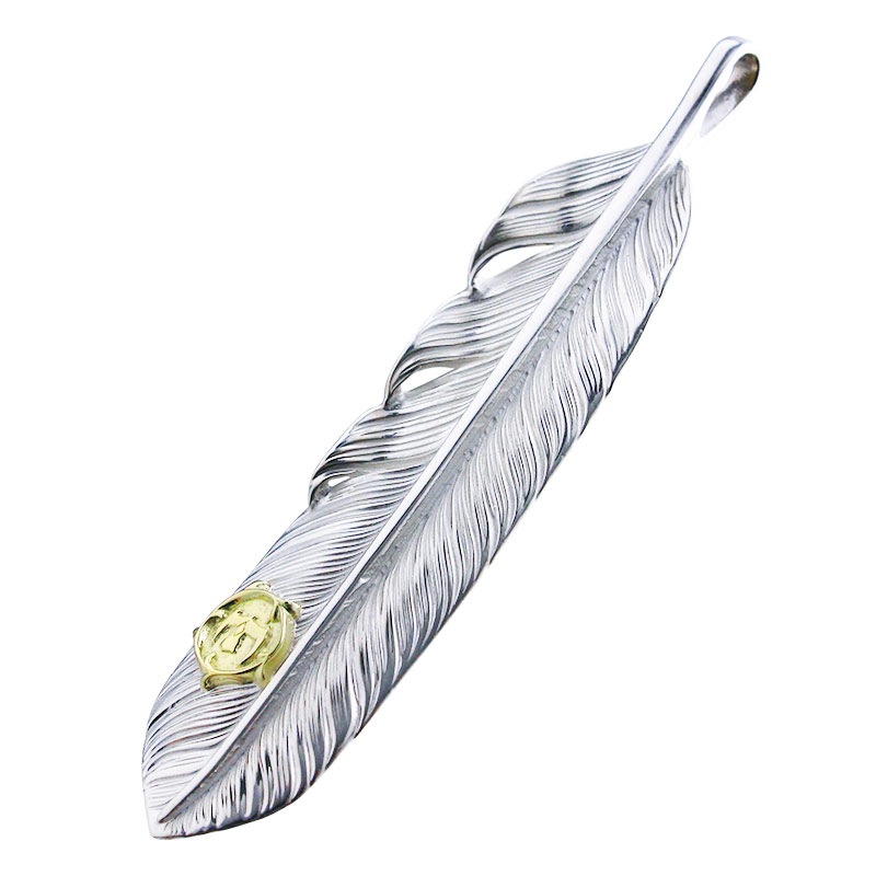 L flight feather 02 arabesque K18 eagle metal | Pendant