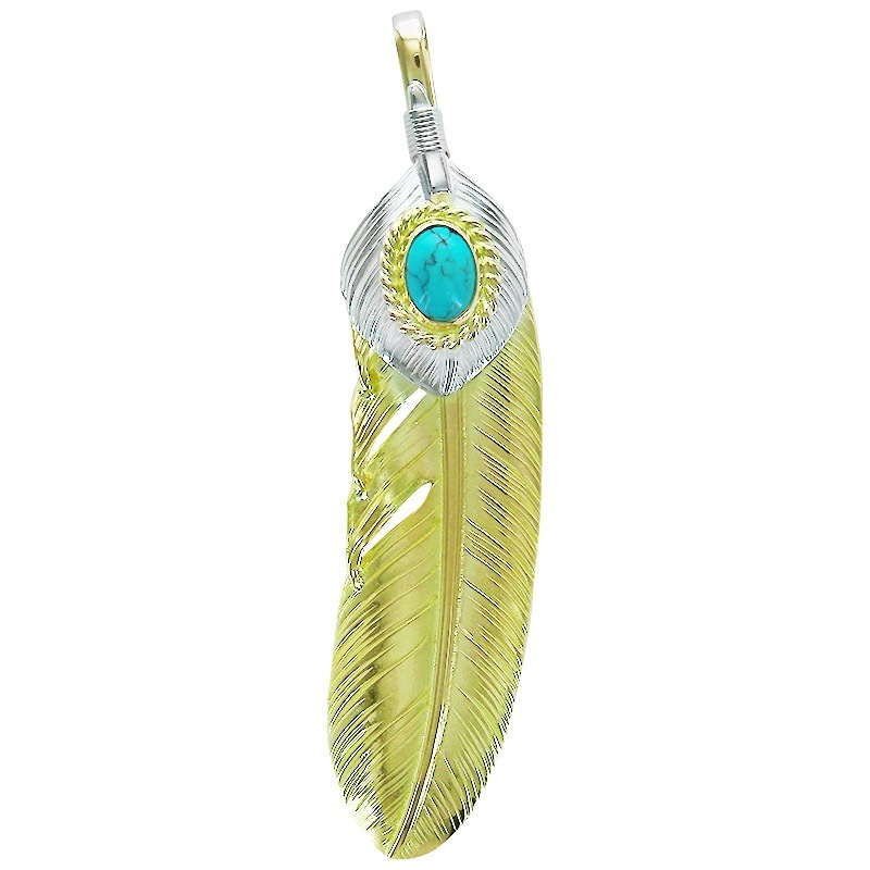 L K18 feather 02 L heart feather 02 turquoise 6×8 K18 cup