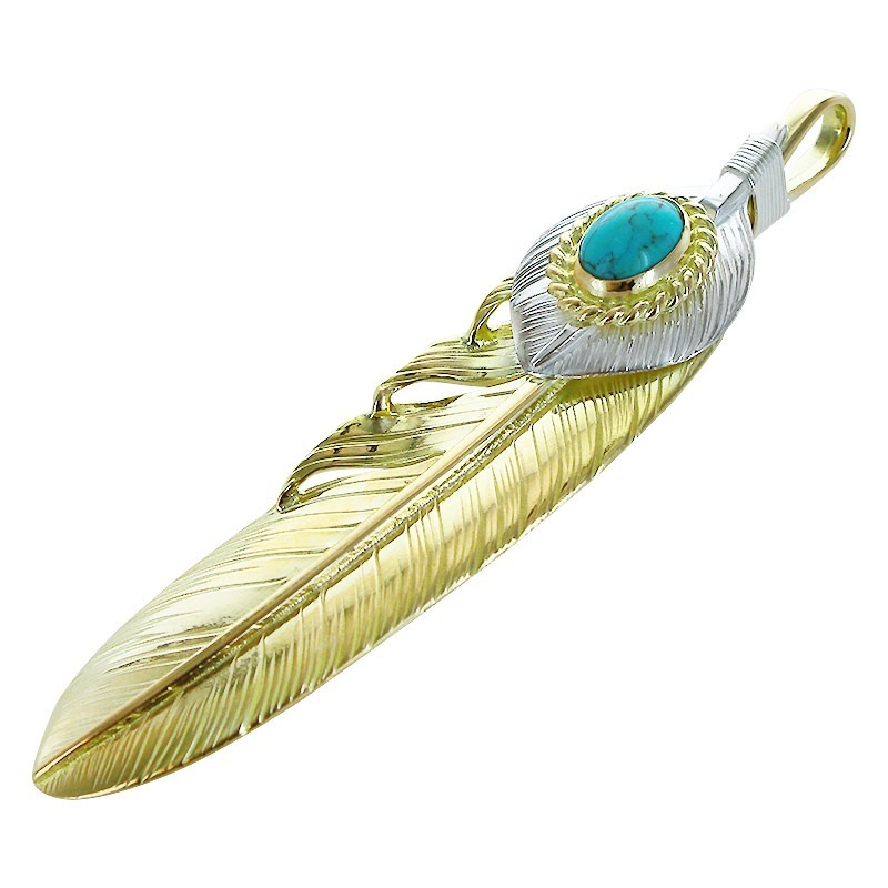 L K18 feather 02 L heart feather 02 turquoise 6×8 K18 cup