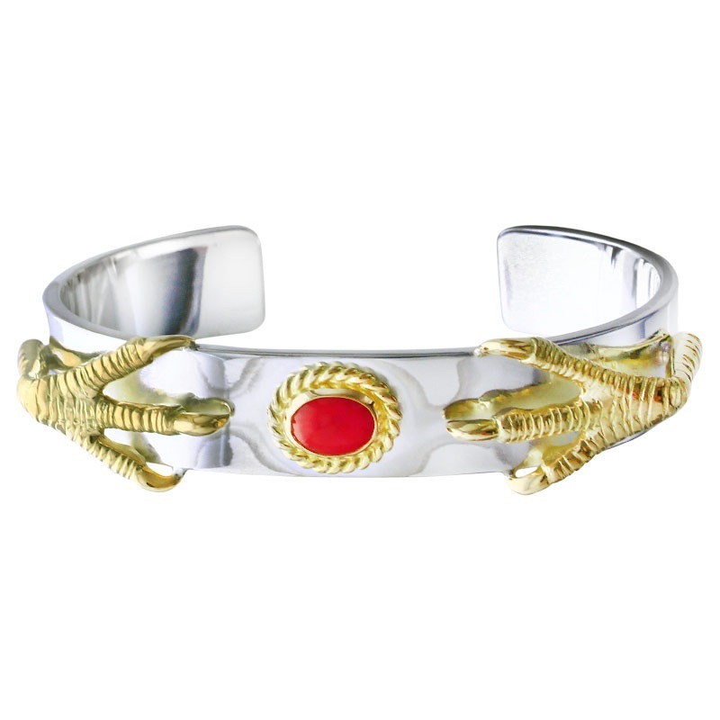 M plain bangle 12mm coral 6×8 K18 cup K18 eagle claw pendant 01 K18 eagle claw pendant 02