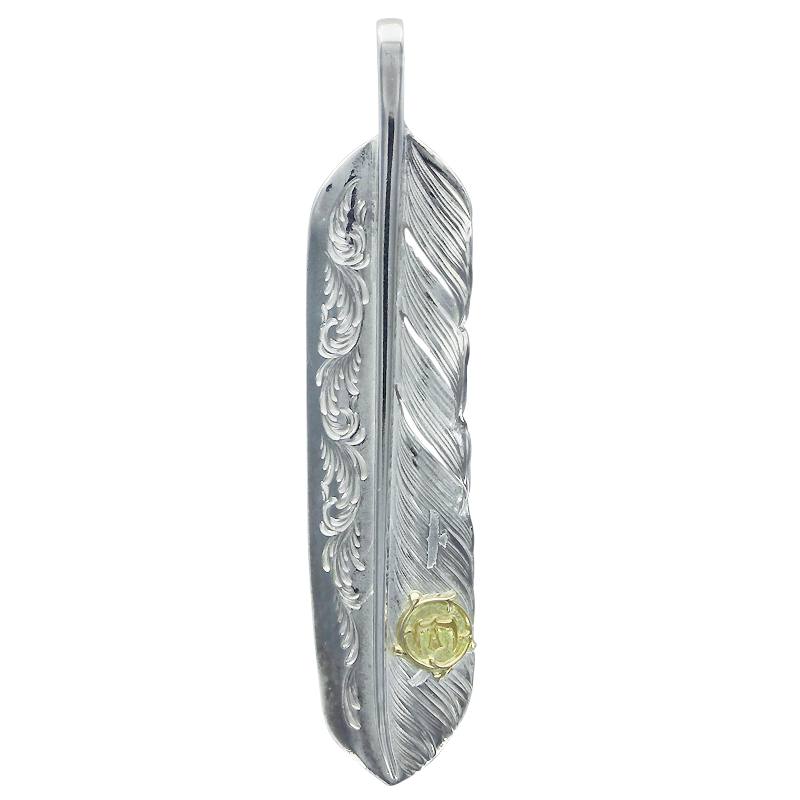 L arabesque flight feather 01 arabesque K18 eagle metal