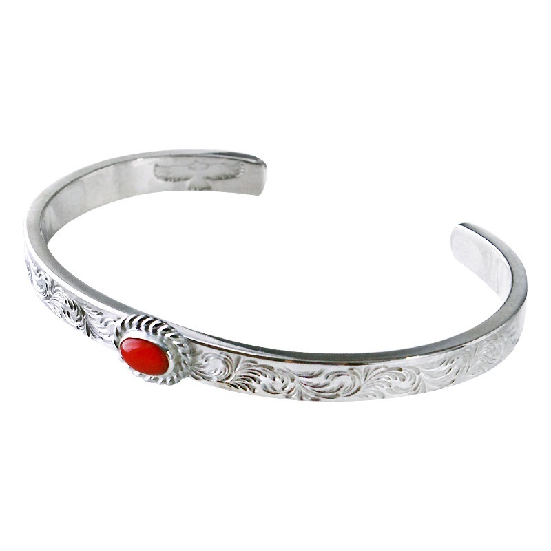 M arabesque design 5mm bangle coral 5×7 cup