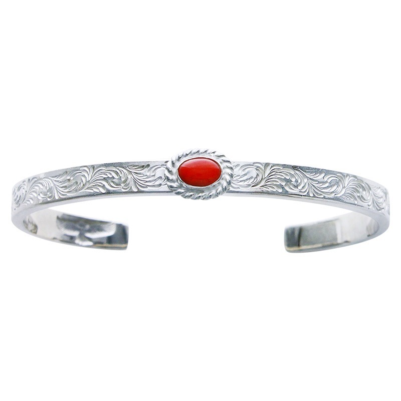 M arabesque design 5mm bangle coral 5×7 cup