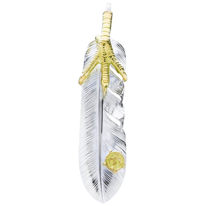 L old feather 01 K18 eagle claw pendant 01 arabesque K18 eagle  
