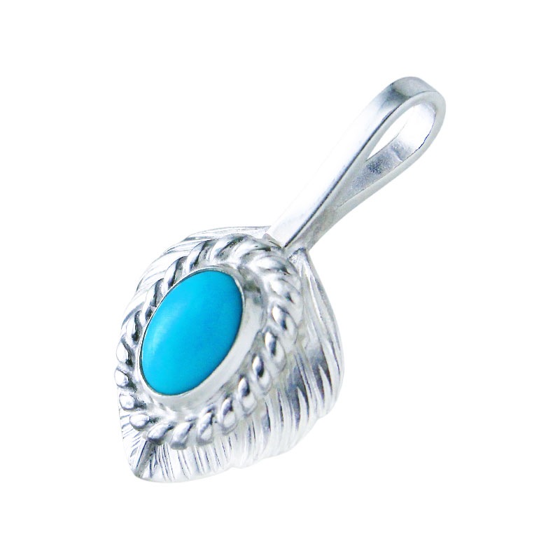 M heart feather 01 Turquoise 5×7 cup