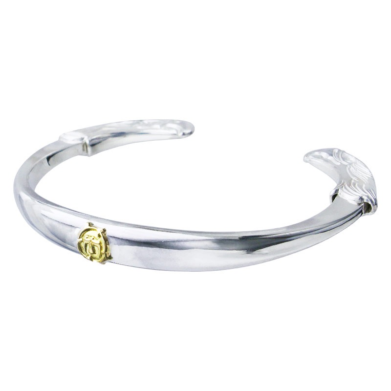 M eagle face bangle arabesque K18 eagle metal