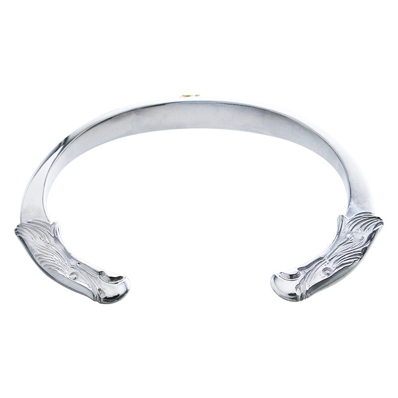 M eagle face bangle arabesque K18 eagle metal