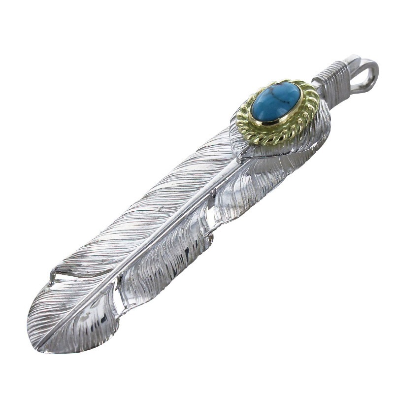 M feather 02 M heart feather 02 turquoise 5×7 K18 cup