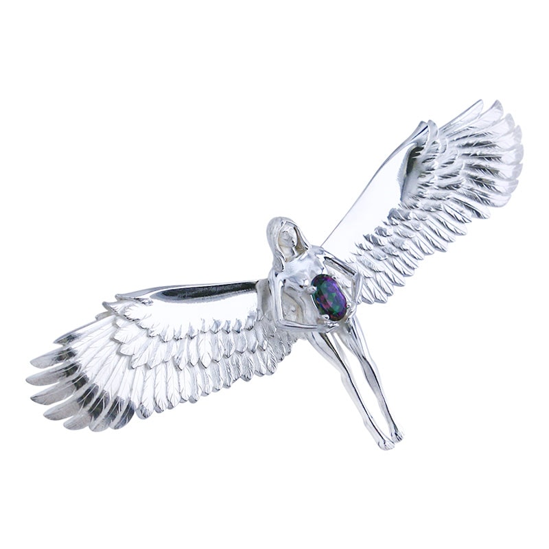 【オーダー商品/納期約6ヶ月前後】SV925 angel rainbow topaz 6x4