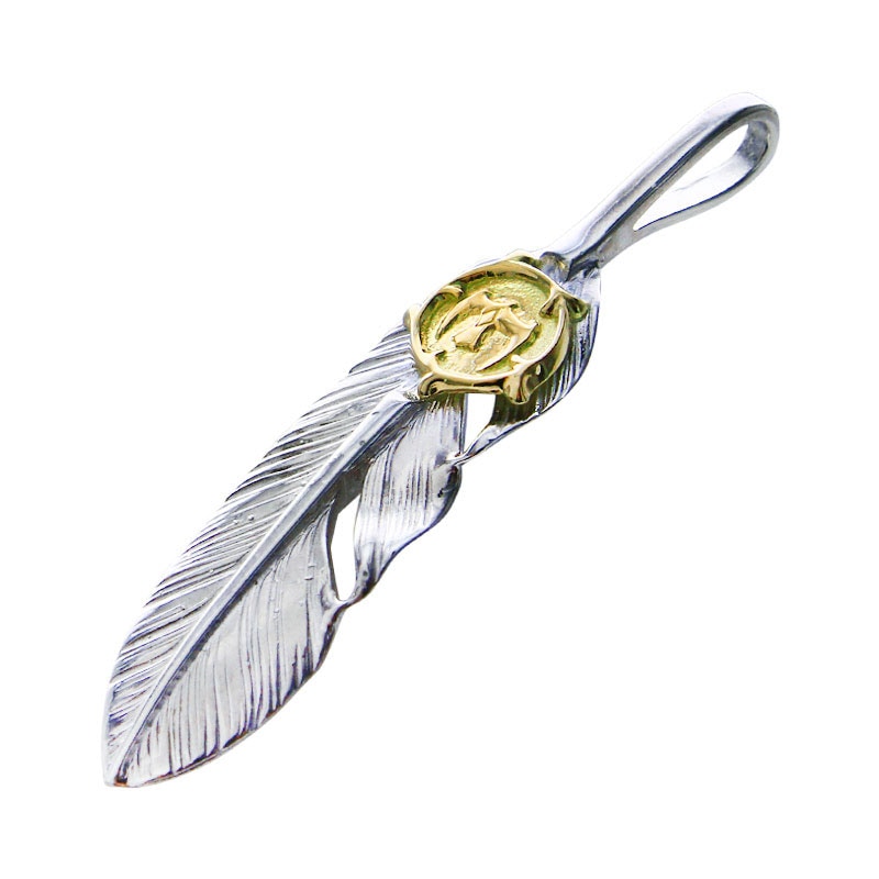 S feather 01 arabesque K18 eagle metal | Pendant | TAROWASHIMI