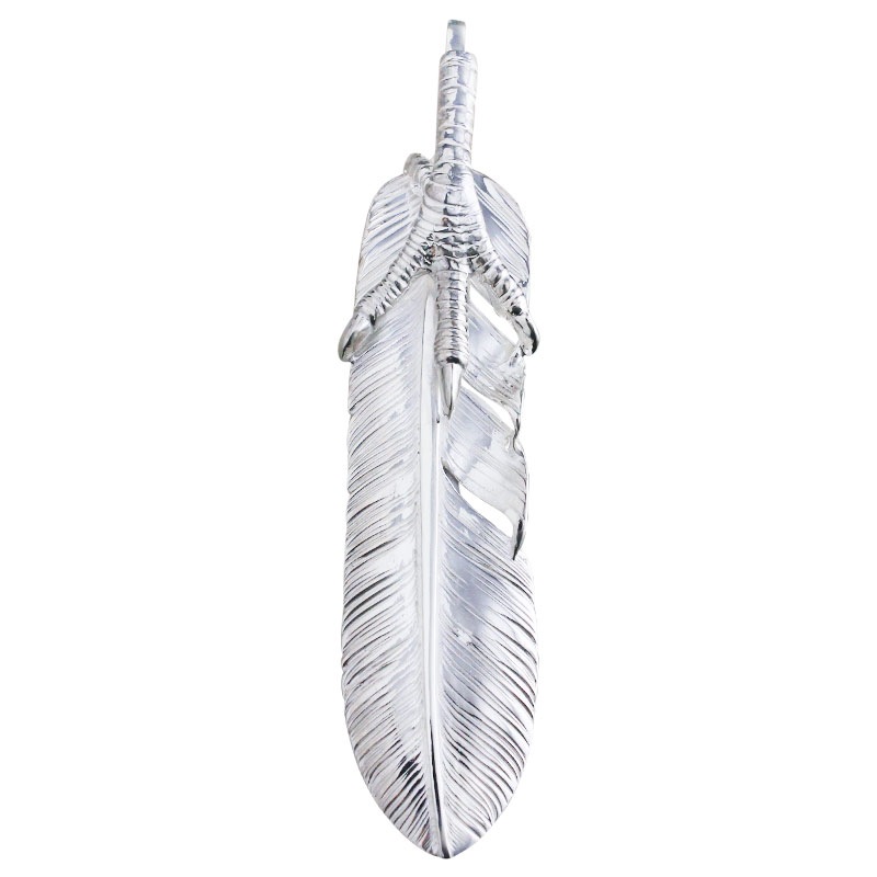 L old feather 01 eagle claw pendant 01
