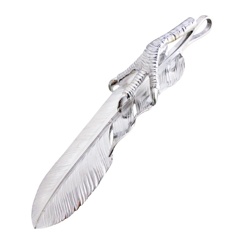 L old feather 01 eagle claw pendant 01