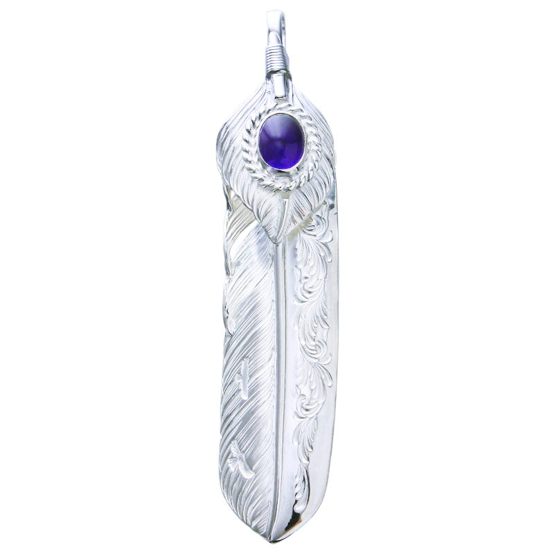 L arabesque flight feather 02 L flight heart feather 02 amethyst 6×8 cup