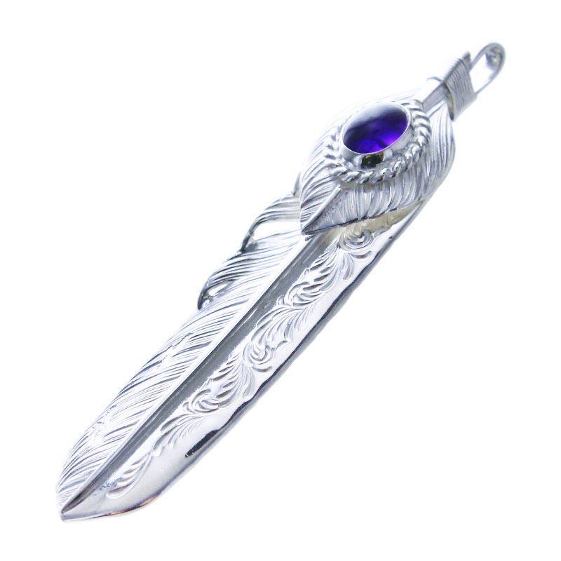 L arabesque flight feather 02 L flight heart feather 02 amethyst 6×8 cup