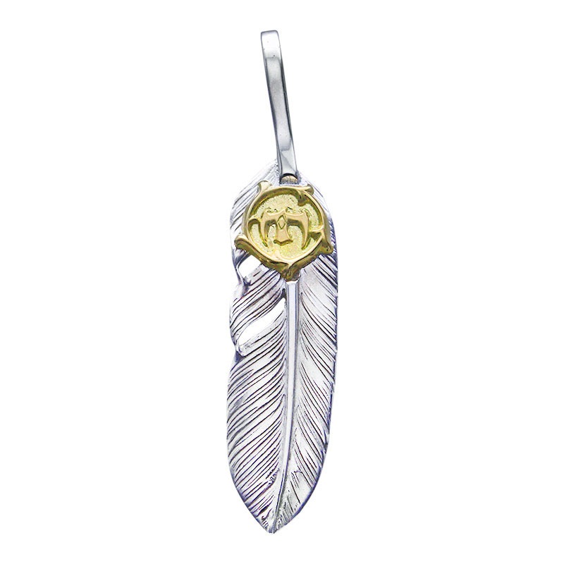 S feather 02 arabesque K18 eagle metal