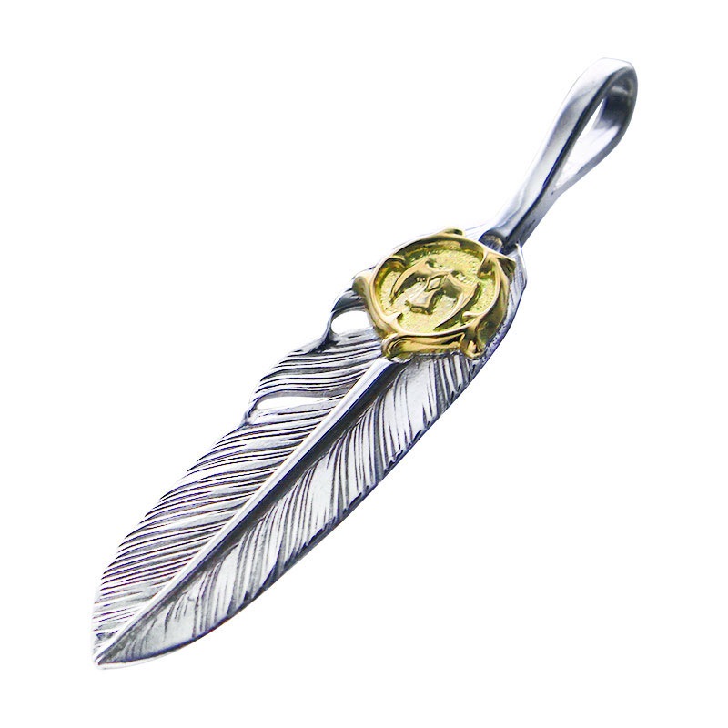 S feather 02 arabesque K18 eagle metal