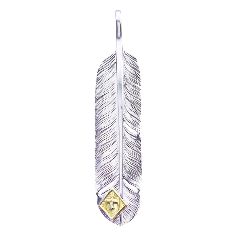 M feather 02 M K18 eagle metal | Pendant | TAROWASHIMI ONLINE