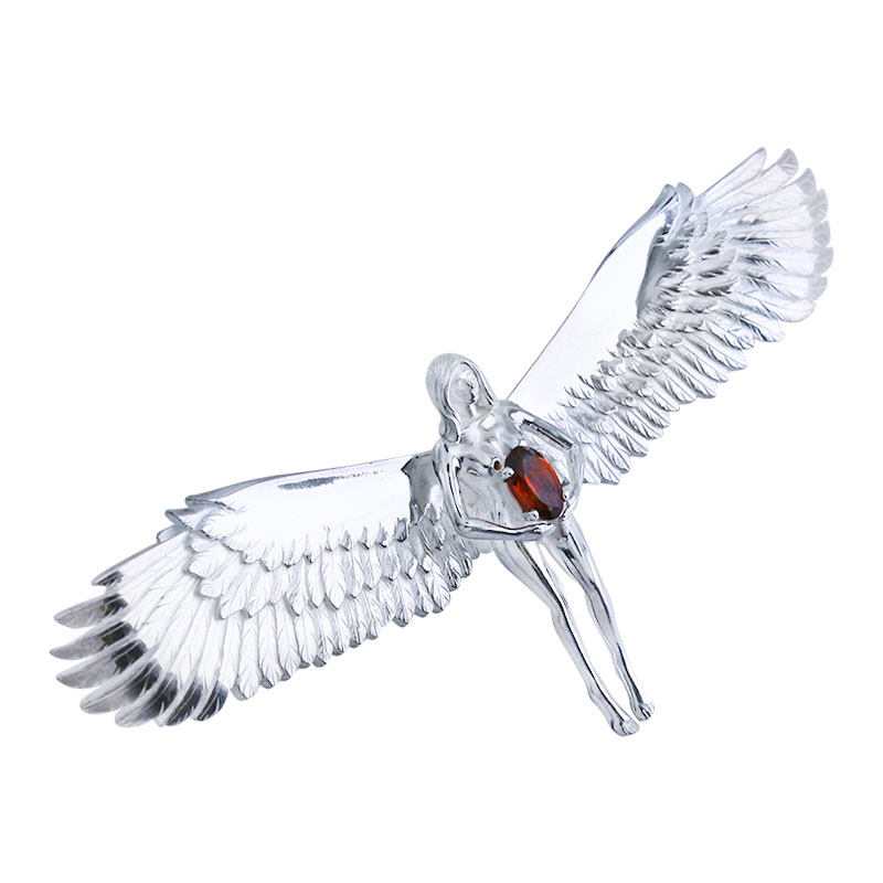 【オーダー商品/納期約6ヶ月前後】SV925 angel cut red garnet 6x4