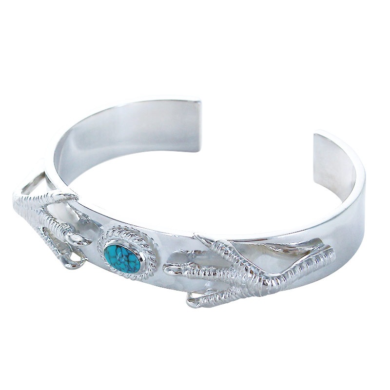 M plain bangle 12mm turquoise 6×8 cup eagle claw pendant 01 eagle claw pendant 02