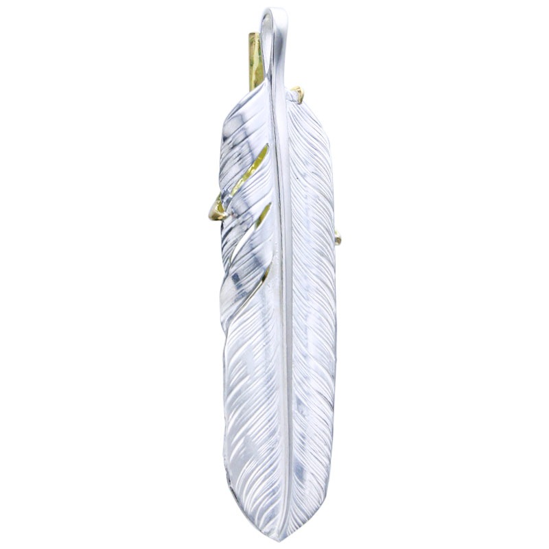 L arabesque flight feather 01 K18 eagle claw pendant 01