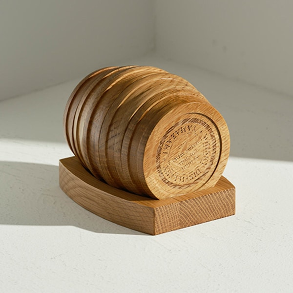 ウイスキーを楽しむコースターセット（樽型）テーブルウェア