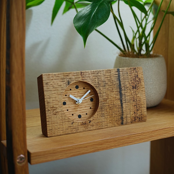 樽側板置き時計 樽オーク インテリアグッズ サントリー樽ものがたり