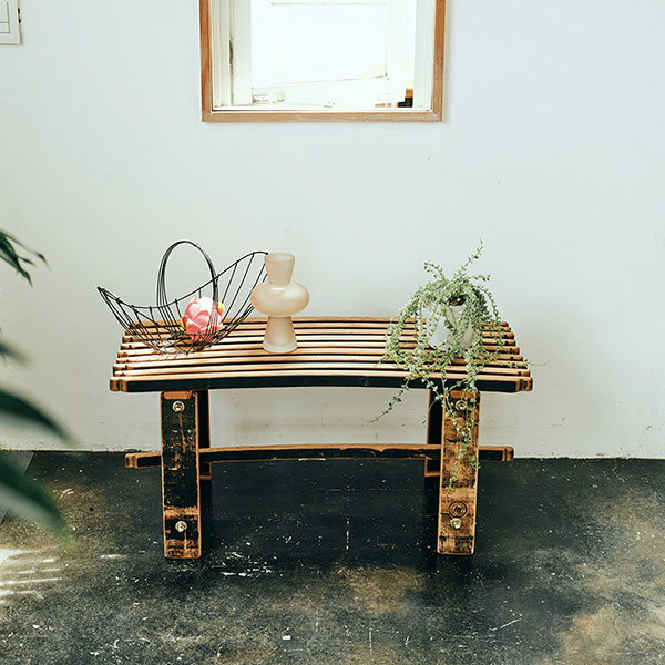 バレル 背なしベンチ