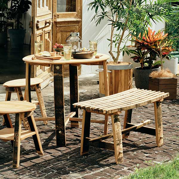 バレル 背なしベンチ