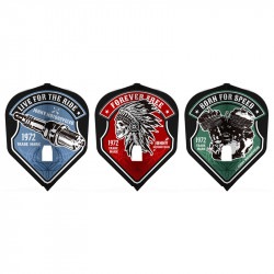 L-Flight 【エルフライト】 PRO KAMI 安食賢一 ver.4 シェイプ ブラック (ver.4 L3K Shape Black) | シャンパンリング対応フライト|エルフライト|ダーツフ