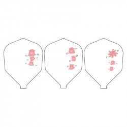 フィットフライト メンダコ シェイプ ホワイト フィットシャフト対応|フィットフライト|ダーツフライト