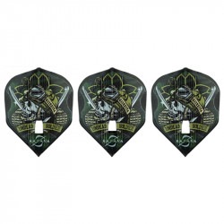 エルフライト×ダイナスティー KAMI YUSUKE2 シェイプ ブラック シャンパンリング対応|エルフライト|ダーツフライト