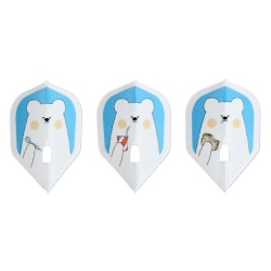 エルフライト PRO しろくま L3 ホワイト シェイプ シャンパンリング対応|エルフライト|ダーツフライト