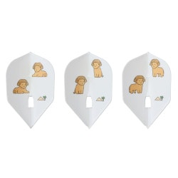 エルフライト PRO エジプト L3 ホワイト シェイプ シャンパンリング対応|エルフライト|ダーツフライト