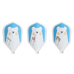 フィットフライト しろくま シェイプ ホワイト フィットシャフト対応|フィットフライト|ダーツフライト