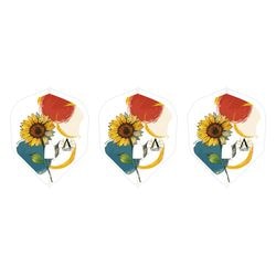 エルフライト×ダイナスティー PRO サヤカ ver.1 Sunflower シェイプ ホワイト シャンパンリング対応|エルフライト|ダーツフライト