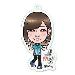 似顔絵アクリルキーホルダー 関根麻耶選手|キーホルダー・アクリルスタンド|ダーツアクセサリー
