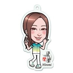 似顔絵アクリルキーホルダー 佐久間比呂美選手|キーホルダー・アクリルスタンド|ダーツアクセサリー