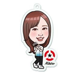 似顔絵アクリルキーホルダー 青木実紘選手|キーホルダー・アクリルスタンド|ダーツアクセサリー