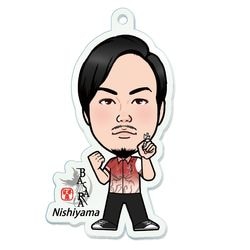 似顔絵アクリルキーホルダー 西山純平選手|キーホルダー・アクリルスタンド|ダーツアクセサリー